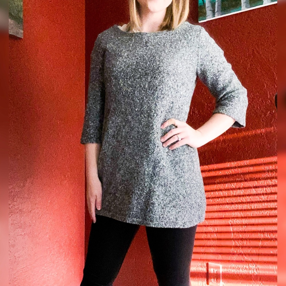 Gray Chunky Sweater Tunic size M